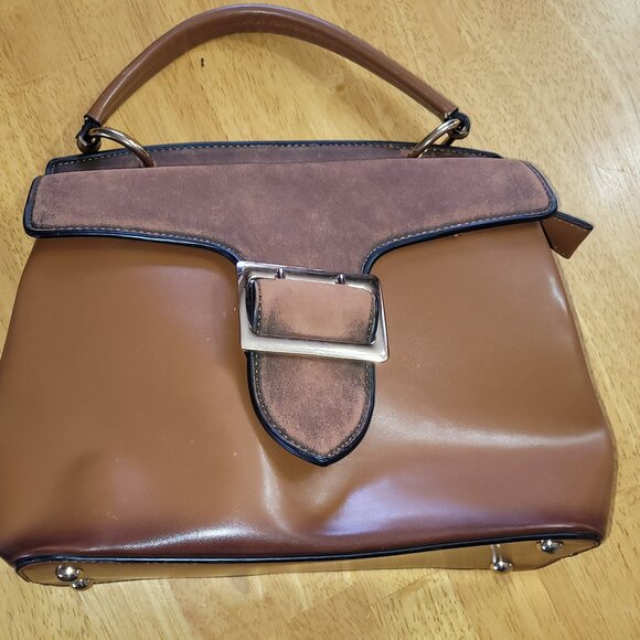 👜ESPE Caramel Coloured Faux Leather Designer Hand Bag - Picture 7 of 16